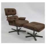 MIDCENTURY. Eames Style Lounge Chair & Ottoman. MIDCENTURY. Eames Style Lounge Chair & Ottoman.