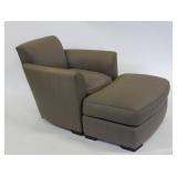 DONGHIA. Upholstered lounge Chair and Ottoman.