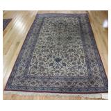 Antique and Finely Hand Woven Persian Silk Carpet.