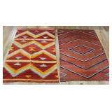 Lot of 2 Antique Navaho Rugs. Lot of 2 Antique Navaho Rugs.
