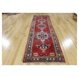 Vintage and Finely Hand Woven Kazak Style Runner.