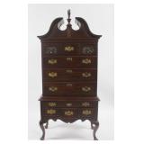 HENKEL-HARRIS. Signed Mahogany Bonnet Top High HENKEL-HARRIS. Signed Mahogany Bonnet Top High