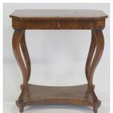 Antique Continental Inlaid Walnut Stand