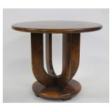 Art Deco Style Burl Walnut Center Table.