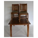 Stickley Audi Signed Oak Arts & Crafts Style Table Stickley Audi Signed Oak Arts & Crafts Style Table