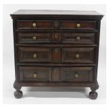 Antique Jacobean Chest Raised on Bunn Feet. Antique Jacobean Chest Raised on Bunn Feet.