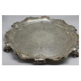 SILVER. Late 19th C English Silver Salver.