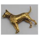 JEWELRY. M. Buccellati 18kt Gold Dog Brooch.