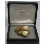 JEWELRY. Buccellati 18kt Gold and Carved Pear JEWELRY. Buccellati 18kt Gold and Carved Pear