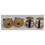JEWELRY. 18kt and 14kt Gold Cufflinks Grouping. JEWELRY. 18kt and 14kt Gold Cufflinks Grouping.
