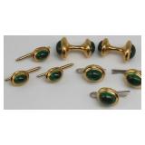 JEWELRY. Tiffany & Co. 18kt and Emerald Dress Set.