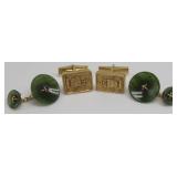 JEWELRY. Grouping of 14kt Gold Cufflinks. JEWELRY. Grouping of 14kt Gold Cufflinks.