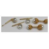 JEWELRY. Pair of Schlumberger for Tiffany 18kt and JEWELRY. Pair of Schlumberger for Tiffany 18kt and