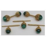 JEWELRY. Pair of Schlumberger for Tiffany 18kt and JEWELRY. Pair of Schlumberger for Tiffany 18kt and
