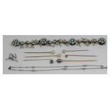 JEWELRY. Assorted Gold and Silver Jewelry Grouping JEWELRY. Assorted Gold and Silver Jewelry Grouping