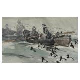 RENESON, Chet. Watercolor. "Broadbill in December" RENESON, Chet. Watercolor. "Broadbill in December"