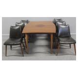 MIDCENTURY. Dining Table and 6 Chairs,