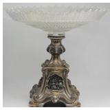 SILVER. Russian Silver and Cut Glass Tazza. SILVER. Russian Silver and Cut Glass Tazza.