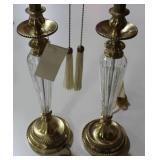 STICKLEY, Audi. Signed Pair of Glass & STICKLEY, Audi. Signed Pair of Glass &
