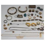 JEWELRY. Assorted Gold and Silver Jewelry Grouping