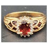10k gold & garnet ring