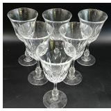 6 Fostoria Kimberly crystal wine glasses