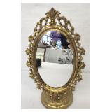 Petite unique Italian brass mirror