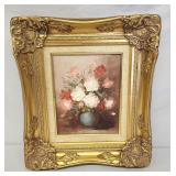 Petite floral oil painting