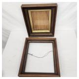 2 antique walnut picture frames
