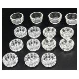 Vintage crystal & glass open salt cellars