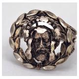 Sterling silver Jesus ring