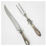 Sterling silver handle carving set