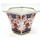 Petite Imari style porcelain planter