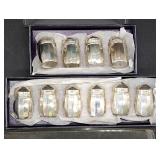 2 sets mini sterling silver salt & pepper shakers
