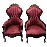 Kimball victorian chairs ladies & gents