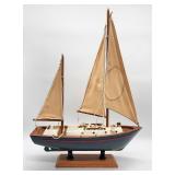 Wooden model ship