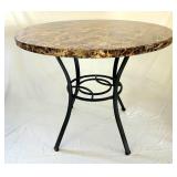 High top dining table faux marble top