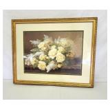 Large floral print quality framing