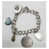 Forstner sterling silver charm bracwlet w charms