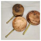 Heavy duty copper cookware made in Italy