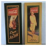 Coca Cola advertisements on canvas