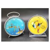 Wind up alarm clocks Tweety & seal
