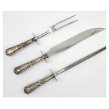 Sterling handle carving set
