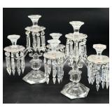 Pair vintage prism candelabras