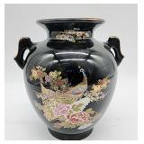 Black Japanese porcelain decorative vase