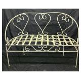 Iron garden bench 35"h x 49"w x 18d