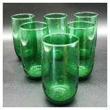 Forest green juice glasses
