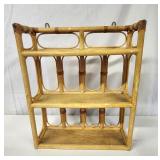 Rattan wall shelf