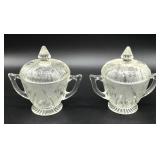 2 iris & herringbone sugar jars