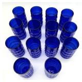 14 Francesinho Brazil cobalt glass tumblers